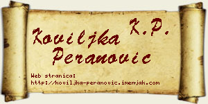 Koviljka Peranović vizit kartica
